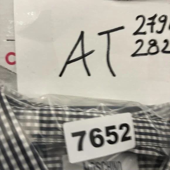 Moschino 30 years Button Shirt Short Sleeve Men 39 15 1/2 Preppy Luxury Black - Picture 7 of 7